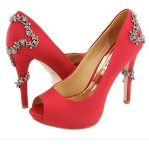 Red pumps